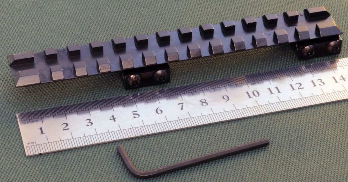 CZ527 Extended PICATINNY Rail, STEEL MATT BLUE finish.
