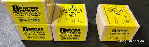 397 x 30 Cal. Berger Hybird Otm 230 grain Can be picked up from Gladstone Park or postage. $15 flat postage except WA