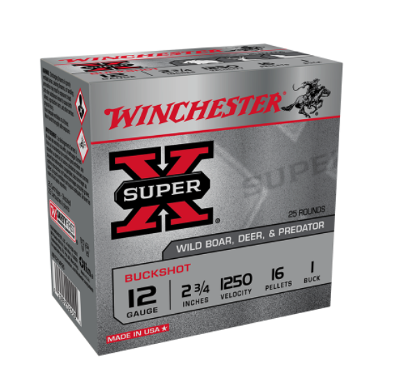 WINCHESTER BUCKSHOT 12G 1BUCK 2-3/4″ 16 PELLET