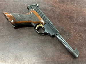 FN
BROWNING
22LR
10 SHOT
6" BARREL
ADJUSTABLE REAR SIGHT
CLASSIC BLUED FINISH
ORIGINAL CHECKERED TIMBER GRIPS
#609602

VGC+ $299