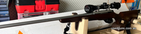 Tikka Hunter Stainless 308W Sako Optiloc rings Vortex Diamondback 4-12x50 rifle sling. Rifle is in immaculate condition, fired less than 20 rounds. Beautiful wo