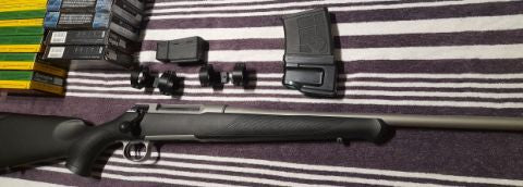 For sale As New Condition Sauer 100 Ceratech 7mm08, Lucky 13 10 shot mag & 4 shot factory mag, Talley 25mm Med & 30mm Med rings, 17 Boxes factory ammo Sako, Rem