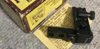 New Williams FP peep sight suits Ruger rifle lever action models 96/22 & 96/44. Also fits 10/22 models. Phone 0429849007. If reply by email please forward retur