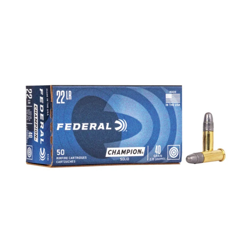 FEDERAL 22LR 40GR SOLID HV ,CHAMPION 1240FPS Brick Price $85