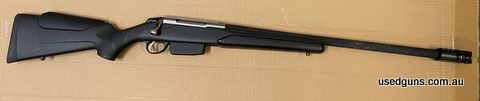 Good condition Tikka Varmint Stainless chambered in 300 Win Mag. the bore is clean and the action is smooth. The barrel has been painted black in a rough textur