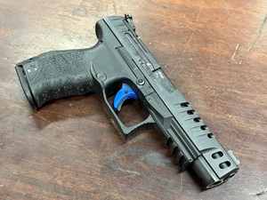 WALTHER
Q5 MATCH
9MM
10 SHOT
CASED WITH TWO MAGS
5 INCH BARREL
ADJUSTABLE REAR SIGHT
FIBER OPTIC FRONT SIGHT
FACTORY BLUE MATCH TRIGGER
OPTIC READY
#FCG8282

EXC $1090