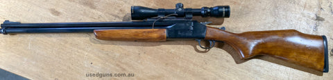 222/20 gauge savage in very good condition for age , has not had a lot of use, handy gun.