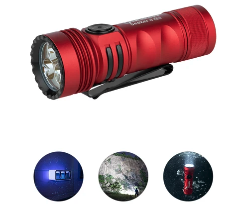 Olight Seeker 4 Mini 1200 Lumens Mini EDC Torch with White & UV Light