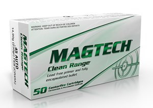 MAGTECH
CRA45A
CLEAN RANGE
45ACP, 230GR, FEB
AMMUNITION

SPECIAL 
$44.90 /PER 50
$449 /PER 500
$865 /PER 1000