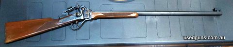 I.A.B Gardonne Sharps Carbine Made In Italy. Metalwork in good condition, no rust or pitting, wear mark on front of barrel below front sight. Wood work is good 