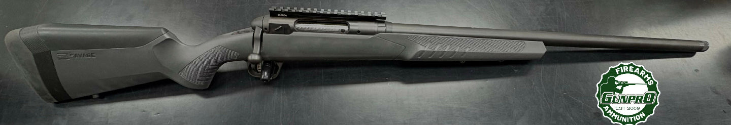 Used Savage 110 Prairie Hunter 224 Valkyrie. This is a modern bolt-action rifle ideal for precision varmint work and long range target shooting. It sits on a du