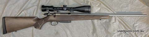 Tikka the brand speaks for its self , extremely accurate and in the versatile. 243W caliber, fitted with a Meopta scope, a great buy, a few scuff marks