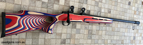 26 inch heavy barrel 6.5 in a Boyd‚Äö√Ñ√¥s thumbhole stock. Comes with a muzzle break, bases and 25mm rings. Lucky to have had 50 rounds through it.