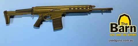 Robinson Armament Cat D XCR-M semi-automatic 308. Od green finish. Is in very good condition. 1x 20 round magazine. Fixed butt stock.