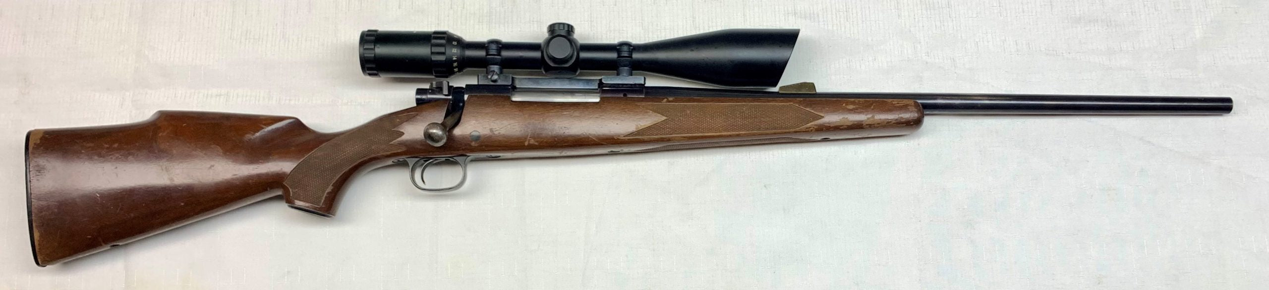 Manufactured 1971, push-feed Model 70, chambered in 22-250. Bore is a little dark, but no pitting and rifling appears good. Stock needs a re finish, but would c