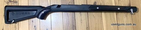 Ruger paddle stock for short action. In original condition with rifle sling mounts in tack. Has not been drilled for swivel studs or have the screws messed with