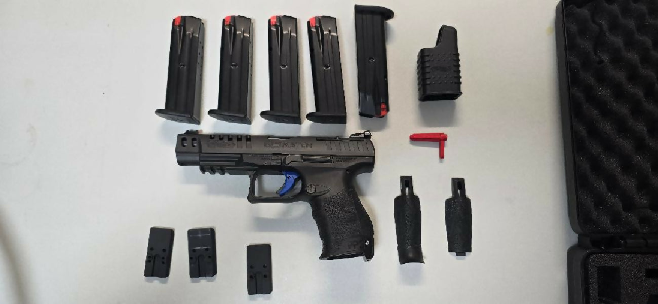 Walther Q5 Match 9mm in Excellent Condition and meticulously cared for and includes 5 magazines.