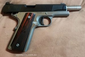 Springfield ronin 9mm 1911 in very good condition. Only fired a few hundred rounds. Comes with original box and soft case and 1 mag. Buyer to pay dealer fees an