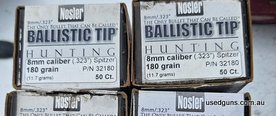 Nolser 180 gr ballistic tips, includes postage.