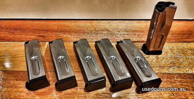 6x MBX 126mm, 9mm/38super, 10-round magazine with black alloy base pad. Brand new, for use with 2011. Asking $1200 shipped (or collect at SSAA Springvale, VIC)