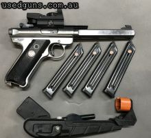 Ruger Mk11 Competition Target Stainless. Browning Optic, 4 mags(more mags available) great shooter in good condition.