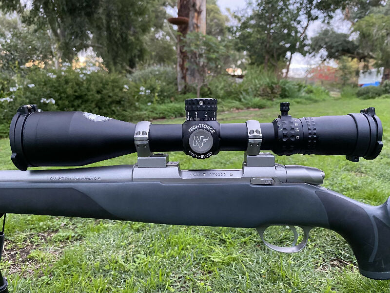 Nightforce NX8 4-32x50 F2 MIL-CF2D reticle. As new condition. Comes with all standard factory accessories: flip-up caps, lens cloth, power-throw lever, etc. Doe
