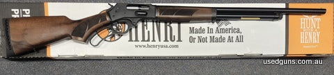 3 only. New model Henry 410 lever action shotgun with loading gate. 24 inch barrel with removeable choke. $65 freight to your dealer Australia wide except WA ($