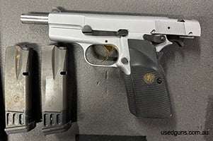 consignment being sold as is cased with 2 magazines , the magazines have some surface rust on the outside , will come off with a clean. the firearm itself has n