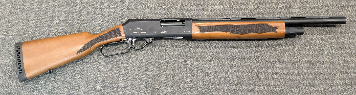 An Adler A-110 lever action shotgun in 12 Gauge in good condition. This gun has been classed as good as it has a few marks to the action and timber. It is in go