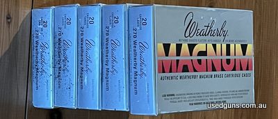 Brand new in box 5 x Weatherby 270  unprimed brass. These retail for $190 a box now.