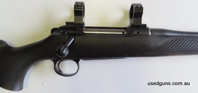 Rifle is equipped with muzzle brake resulting in minimal recoil. Extremely accurate off the bench, very little use, less than 40 rounds and stored for last four