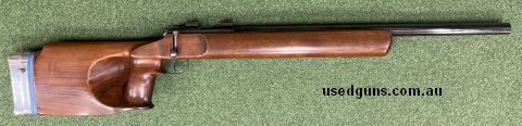 Finnish made smallbore/benchrest rifle in great condition. Barrel threaded for tuner and action drilled and tapped for scope.