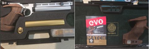 Steyr Evo10 (mechanical trigger) XL Styer Grip and Rink Lg Grip (on pistol) All in Excellent to near new condition. (Would say new but is not new shot around 4-