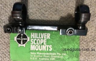 Hillver Sako L461 Rifle bridge mount 26mm. Rare original bridge mount windage adjustable for Sako rifles calibre 17 / 222 / 223. Suits Euro scope 26mm tube type