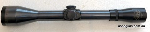 Pecar of Berlin Germany, Champion 6x45 scope with 1 inch tube. Very light marks to tube but bell outer ring has inactive light rust pits. The previous owner lef