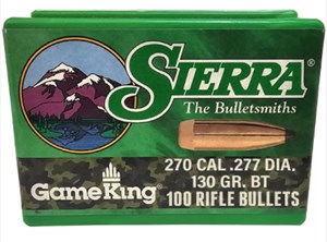 SIERRA 
S1820
PRO HUNTER
270CAL, 130GR, SPBT
PROJECTILES

SPECIAL
$59 /PER 100
$295 /PER 500