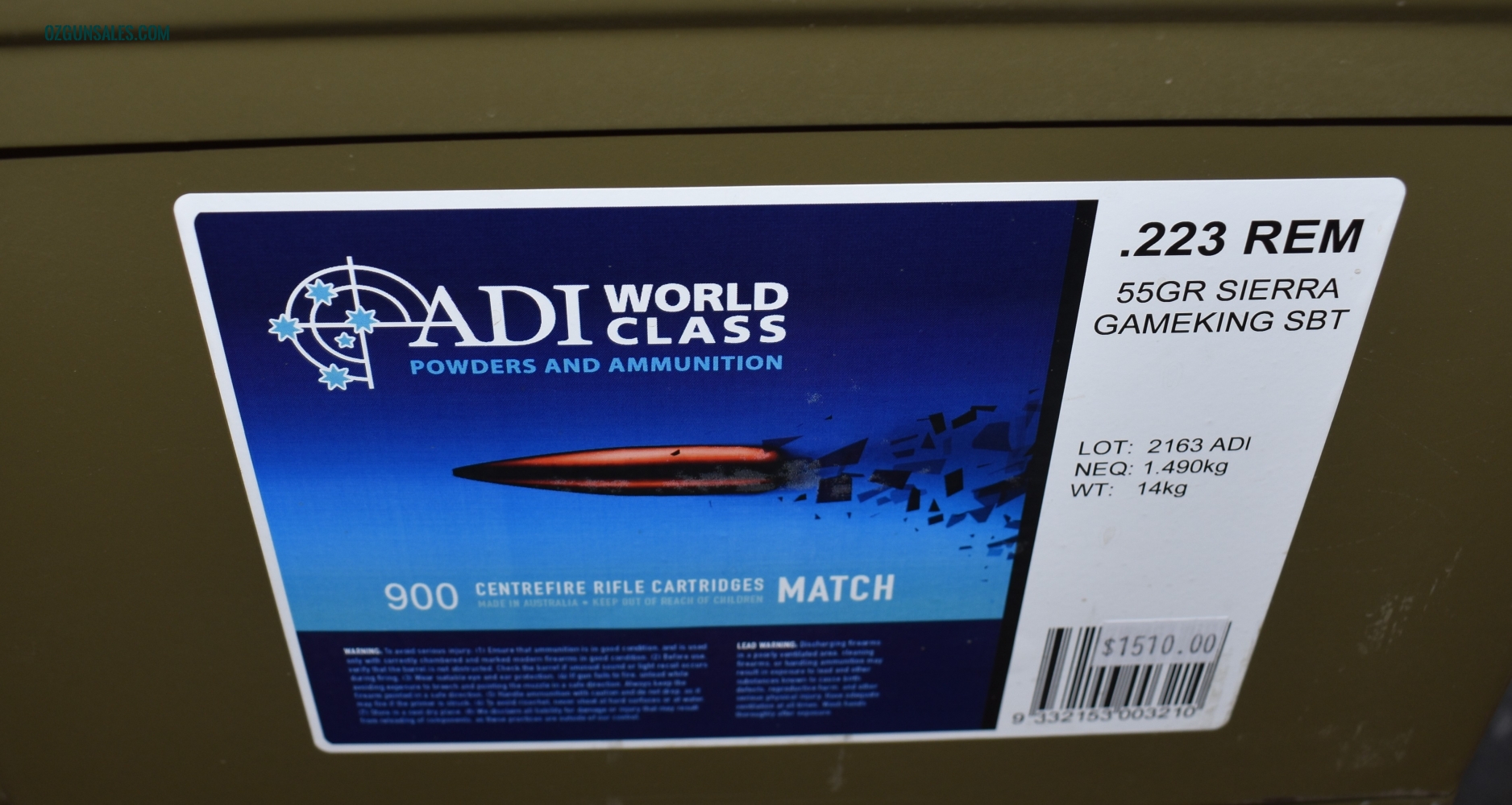 .223 REM GAMEKING 900 ROUNDS.......NEW!!