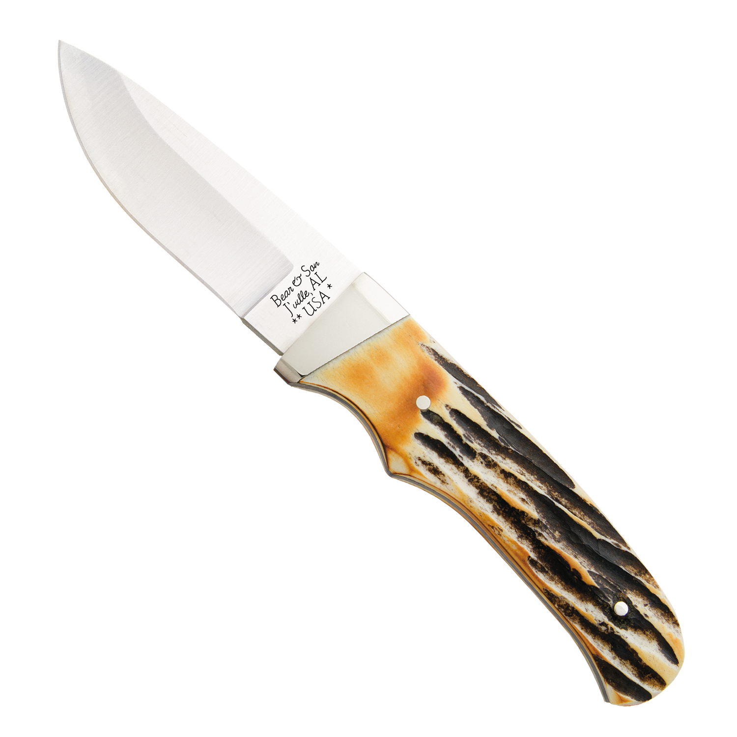 BEAR & SON INDIA STAG BONE PRO SKINNER KNIFE W/SHEATH