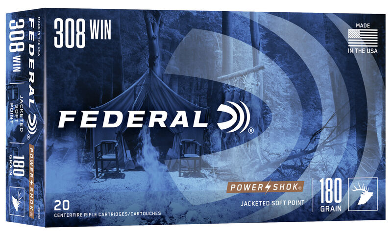 FEDERAL 308 WIN 180GR SP POWER-SHOK 20PK