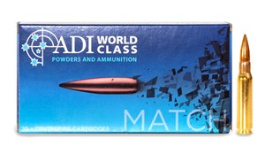 ADI
ADIWC308168SMKC
WORLD CLASS MATCH BULK
308WIN, 168GR HPBT
LOADED WITH SIERRA MATCHKING 
AMMUNITION
WITH FREE METAL AMMO CAN

SPECIAL 
$1049 /PER 480