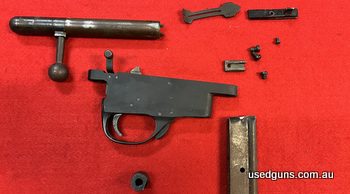 Stirling 14P 22LR bolt, magazine and trigger group with mounting screws 127mm c to c. Please quote No. A798. Please be aware we need a copy of your firearms lic