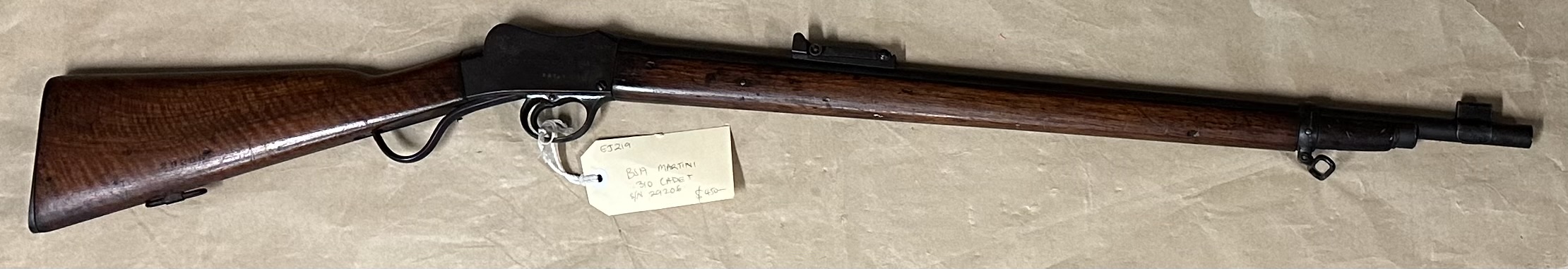 BSA Martini .310 Cadet Tag EJ219 29206 NFID F00001308