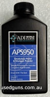 In stock in very limited supply. ADI APS950 pistol powder. 500gr bottle. In store pick-up only. Call and pay and we can hold it until you can pick it up.
