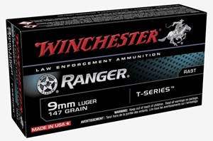 WINCHESTER
RA9T
LAW ENFORCEMENT 
RANGER T-SERIES
9MM, 147GR, HOLLOW POINT
AMMUNITION

SPECIAL
$39.90 /PER 50
$399 /PER 500