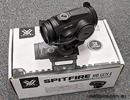 One only new Vortex Spitfire HD Gen II 3x prism scope. Price reduced to clear. $15 post Australia Wide. 2 month lay-by available with a 20% deposit
