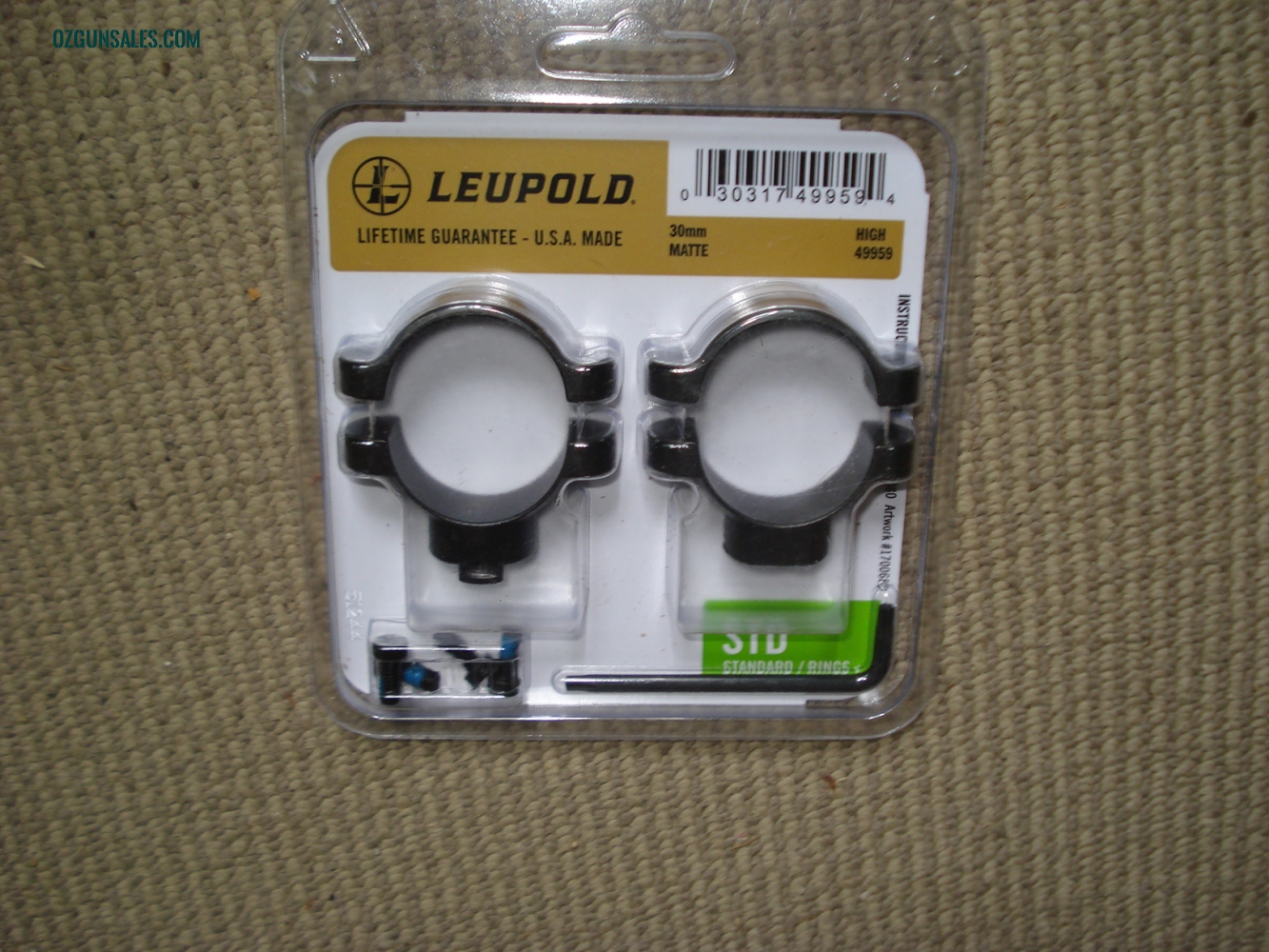 Leupold 30mm matte high rings #49959