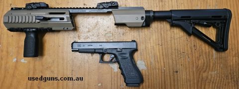 As new, excellent condition for pistol and chassis, barely used. Hera Arms chassis, I've tried them all, this is the best chassis by far. EMAILS ONLY please. As