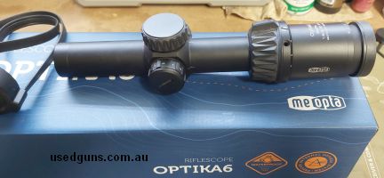 Meopta optika 6 scope, 1-6x24 SFP RD with 4C illuminated reticle. Price + postage.