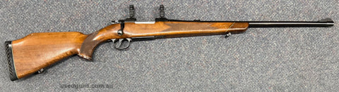 BRNO 601 308 in good condition. Bore is very good. Stock has some wear and a few scratches but overall good condition. Missing rear sight but has 1" Rings inclu