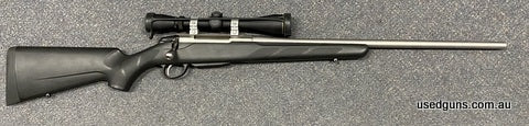 Very good condition Tikka T3 in 22-250. Has a Leupold VX-I 3-9x40 scope mounted with bikini covers. Great clarity. 22 inch barrel. Cycles great. Very flat fast 